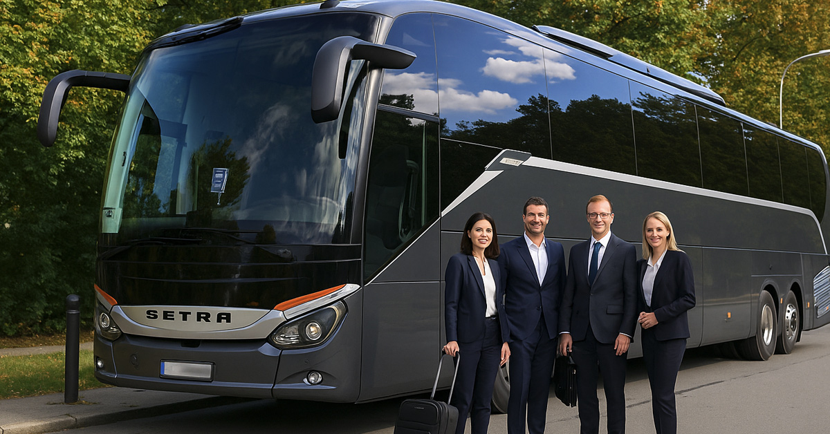busfahrt-gruppe-bussines-1200×628 Moderner Reisebus mit Busfahrer-Team von Busunternehmen Düsseldorf – European Bus Service